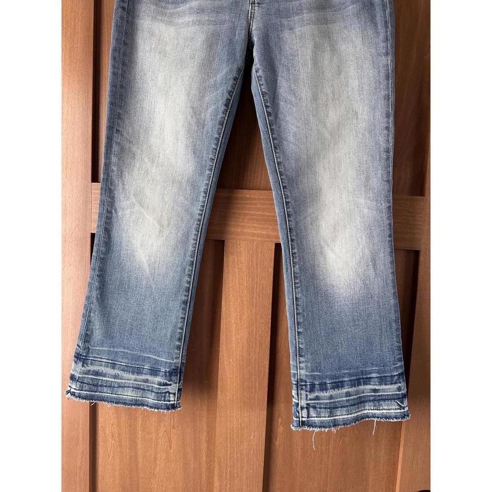 DRIFTWOOD Colette Classic Fit Cropped Denim Jeans Frayed Hem Women’s size 29 - Picture 2 of 14